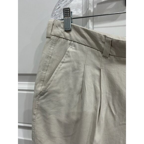 Haggar Mens Pleated Ivory Silk Shorts Size 38 With Pockets - Picture 4 of 8